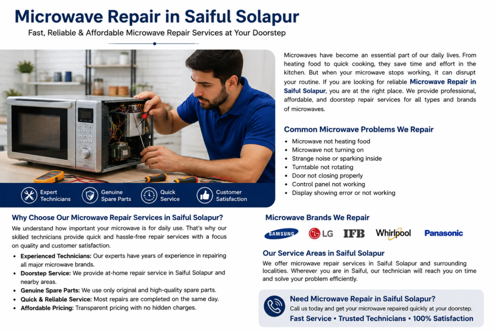 Microwave Repair in Saiful Solapur